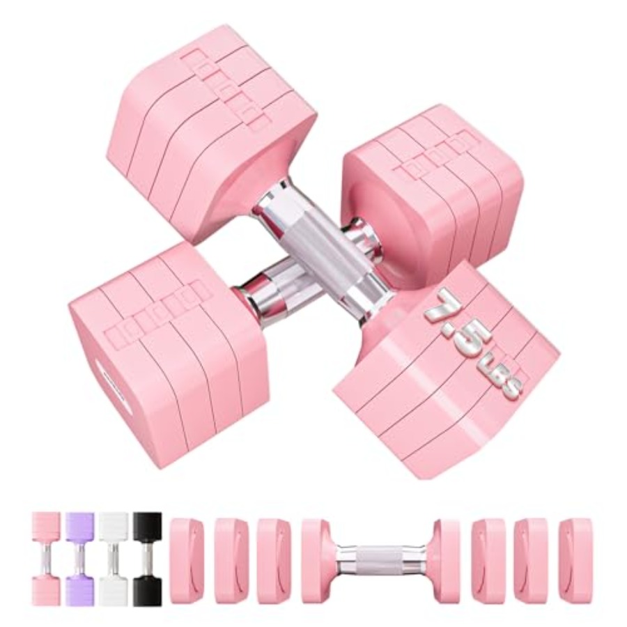 Home Gym Dumbbell Workout - 15LB 20LB 30LB 40LB 50LB Adjustable