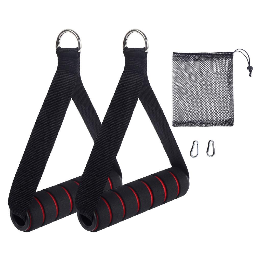 Home Gym Pulley System - 2x Exercise Handles Working Out Handles