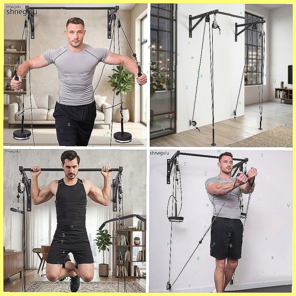 Home Gym Pulley System - Wall Mounted DIY Fitness Pulley System