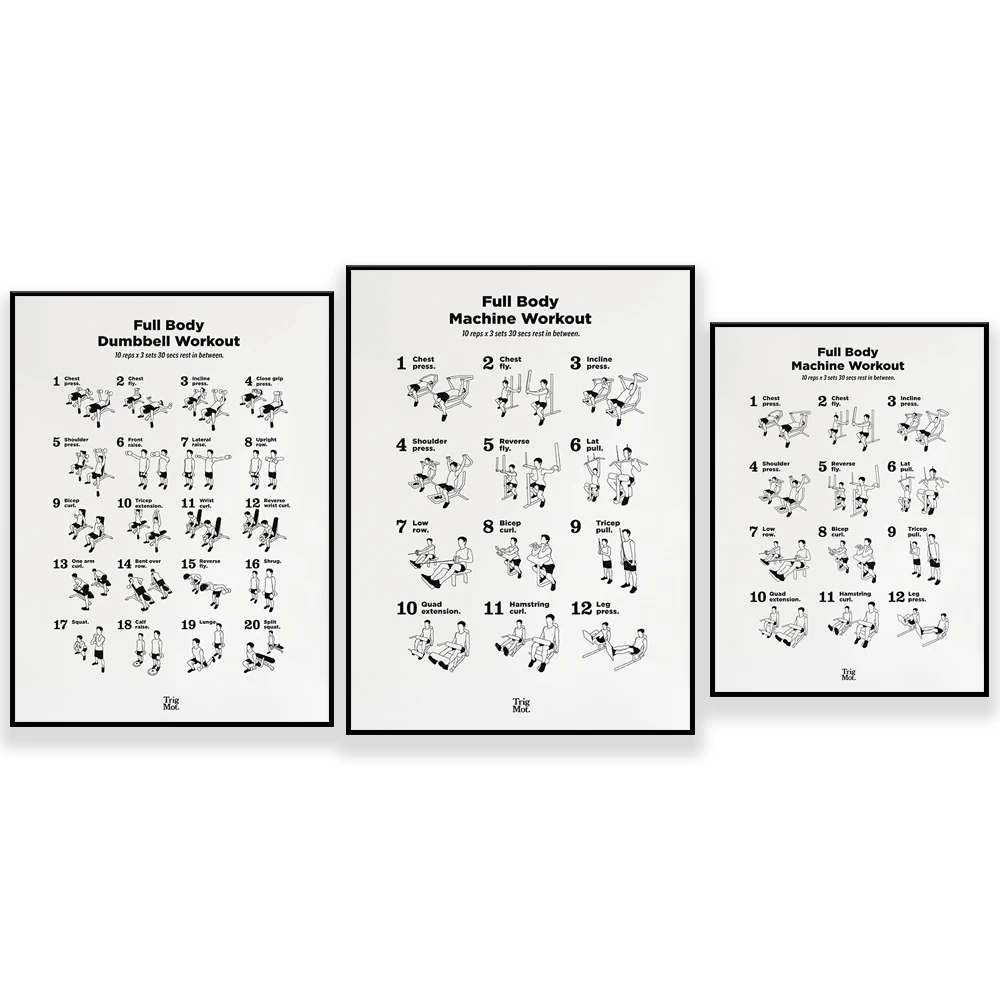 Home Gym Dumbbell Workout - (2D Canvas Painting) Dumbbell Workout Poster,Gym