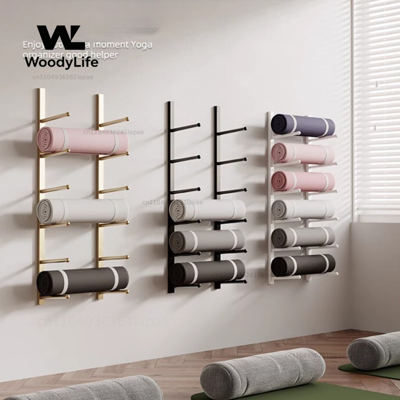 Studio Wall Rack Large Capacit - đánh giá và giá Home Gym Yoga Mat Storage