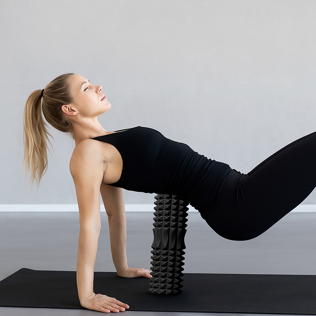 EVA Foam Fitness Back Roll Tri - đánh giá và giá Foam Roller High Density