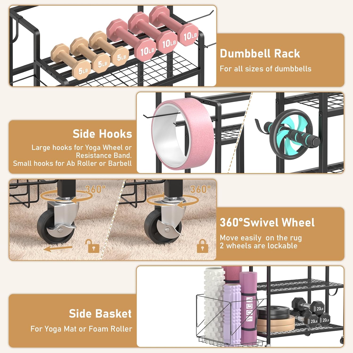 Home Gym Storage, No Material  - đánh giá và giá Home Gym Dumbbell Workout