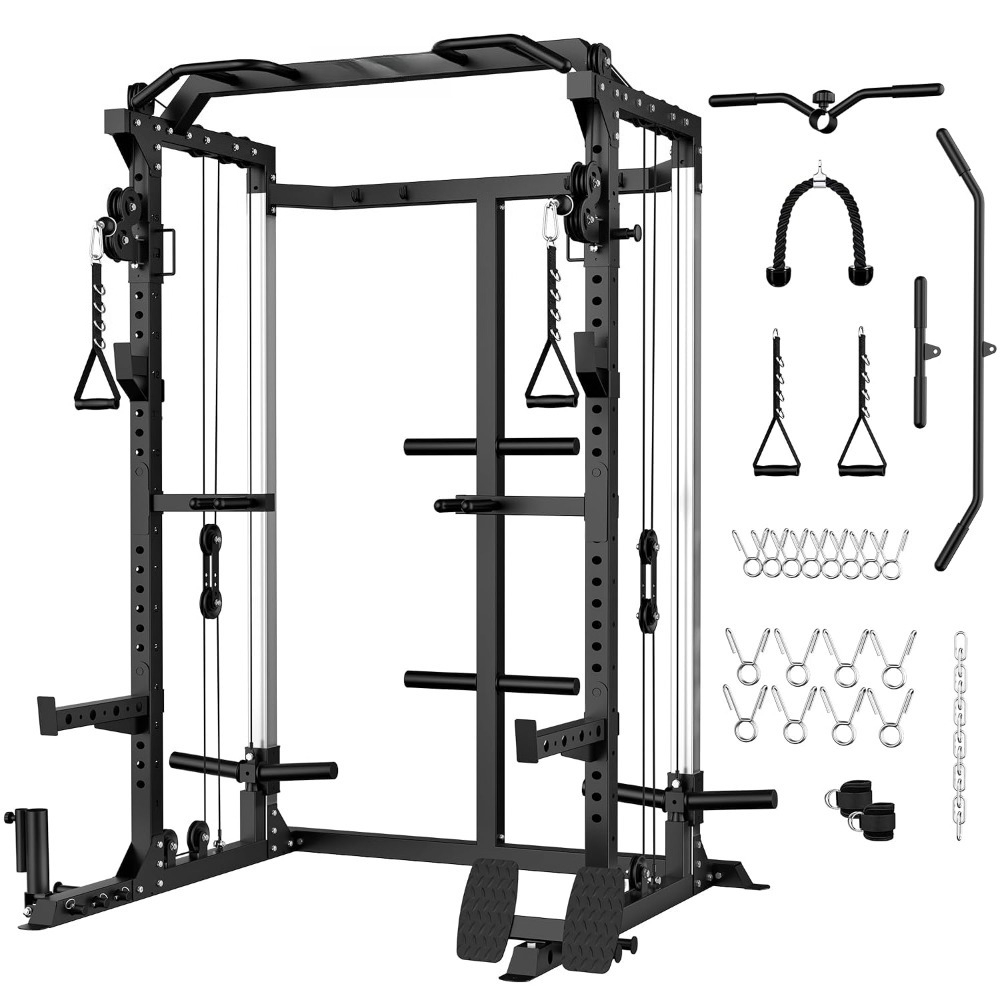 Multi Function Squat Power Cag - đánh giá và giá Home Gym Pulley System