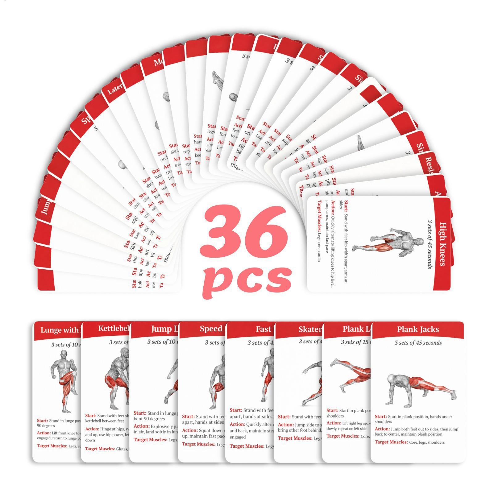 Workout Cards Exercise Deck 36 - đánh giá và giá Home Gym Kit For Men