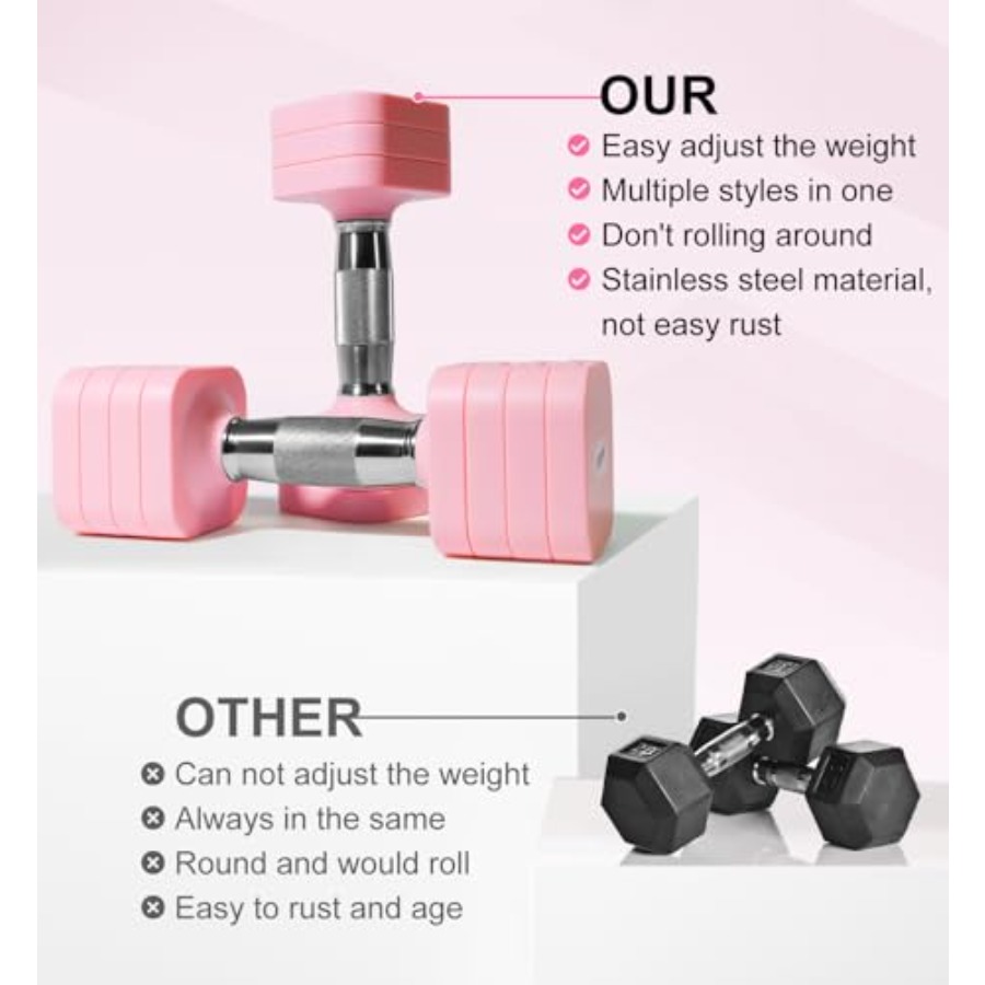 15LB 20LB 30LB 40LB 50LB Adjus - đánh giá và giá Home Gym Dumbbell Workout