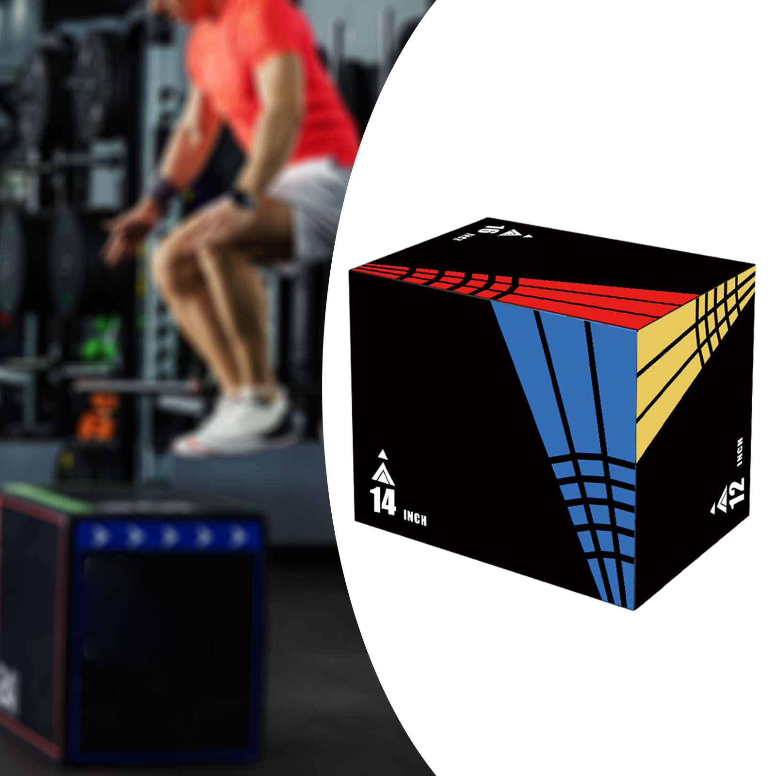 3-in-1Jump Box Plyometric Box  - đánh giá và giá Home Gym Kit For Men