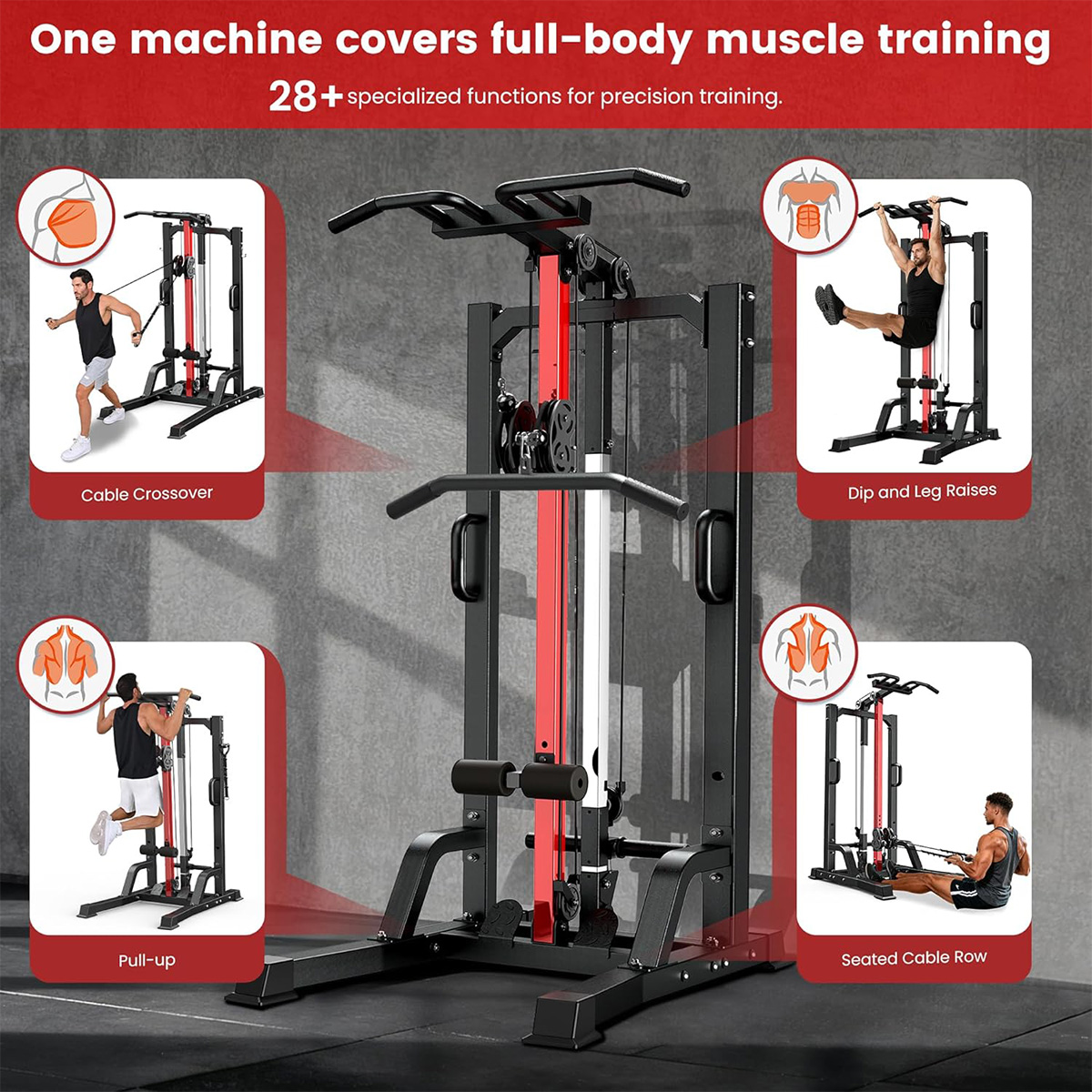 Pooboo Home Gym Machine - High - đánh giá và giá Home Gym Pulley System