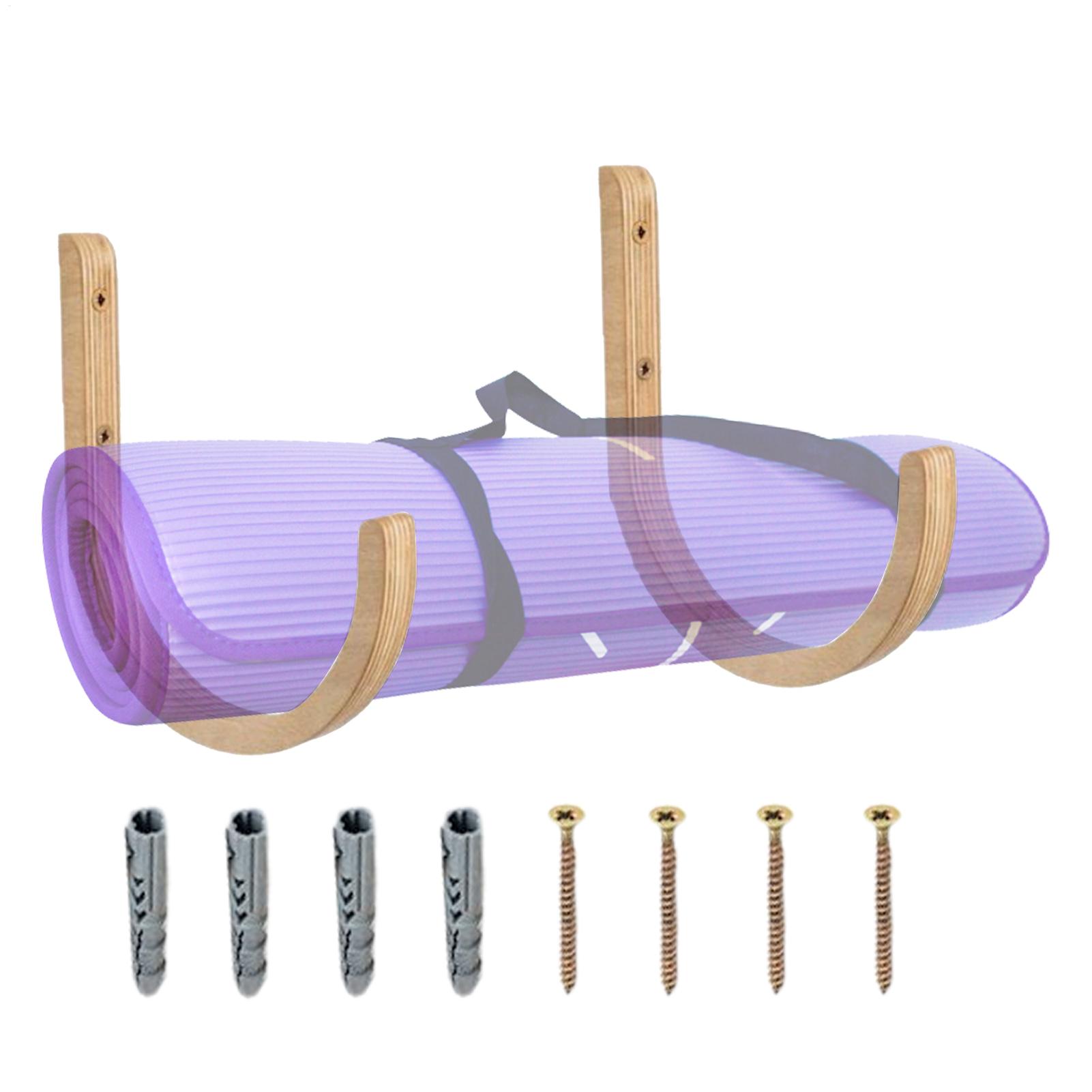 Wooden Yoga Mat Holder Wall Mo - đánh giá và giá Home Gym Yoga Mat Storage