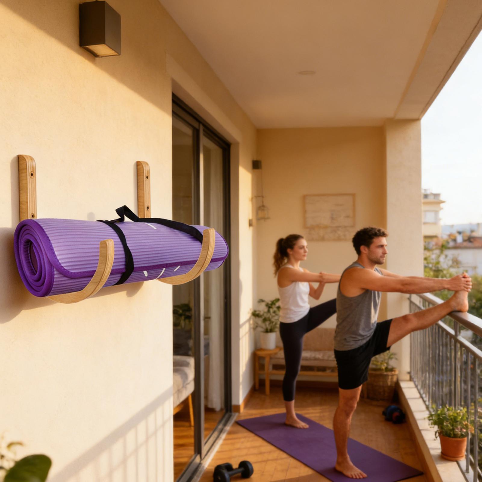 Yoga Mat Organizer 2 Pieces Wo - đánh giá và giá Home Gym Yoga Mat Storage