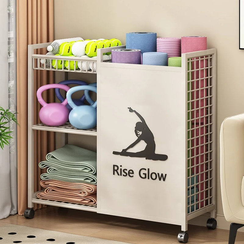 Mobile Fitness Cart with Wheel - đánh giá và giá Home Gym Yoga Storage