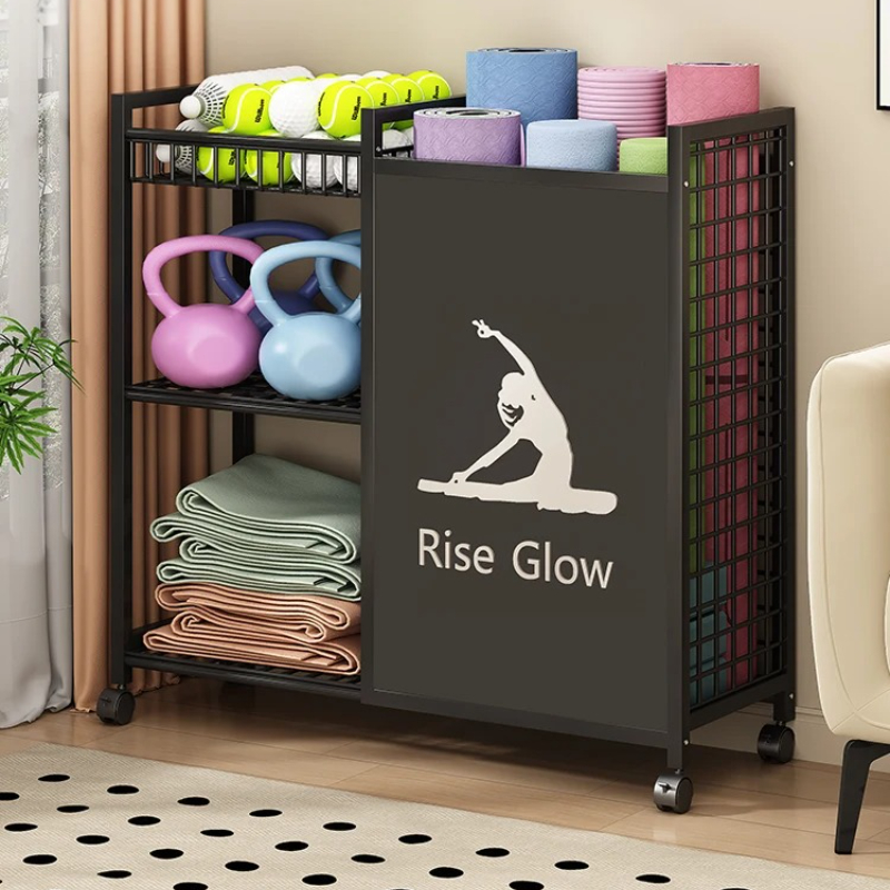 Mobile Fitness Cart with Wheel - đánh giá và giá Home Gym Yoga Storage