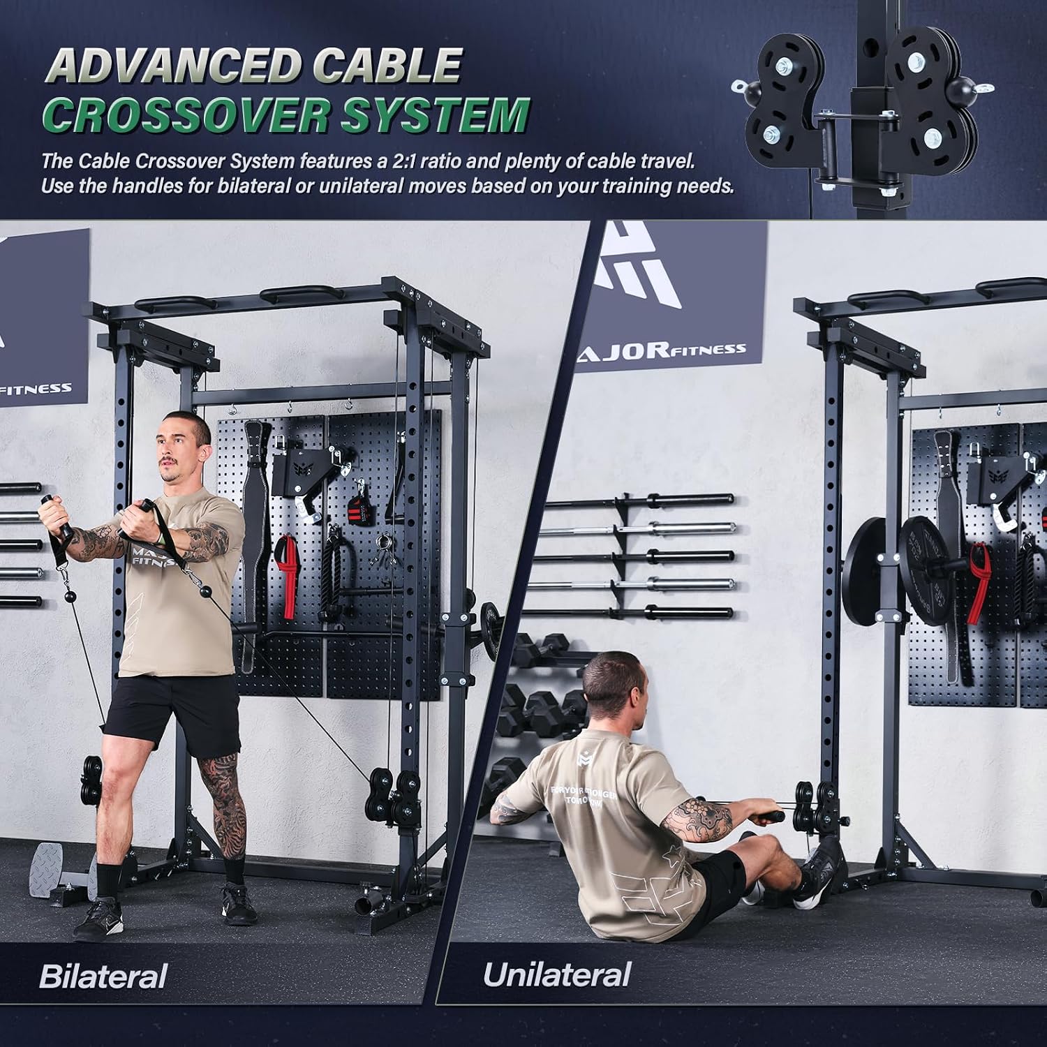 Drone3 Power Rack, 2500lbs Mul - đánh giá và giá Home Gym Pulley System