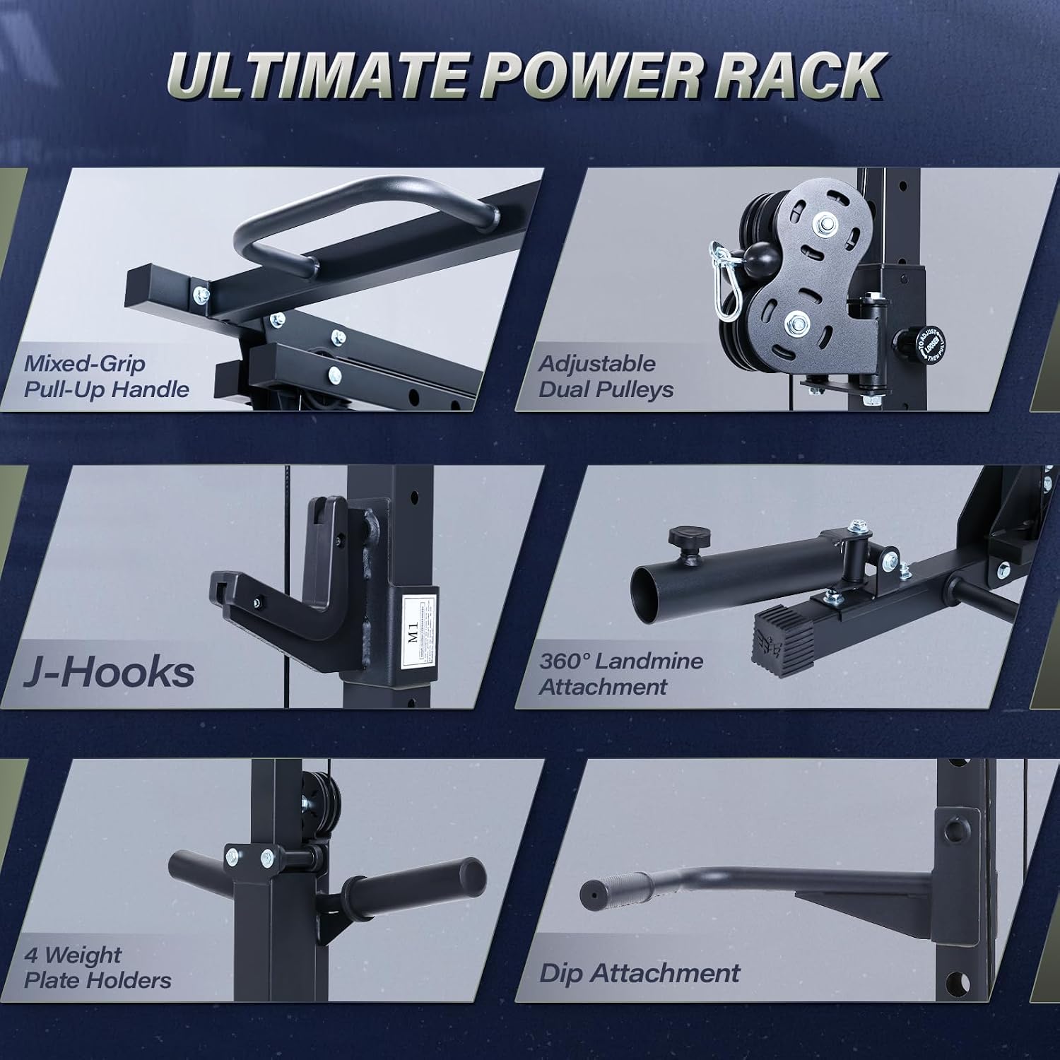 Drone3 Power Rack, 2500lbs Mul - đánh giá và giá Home Gym Pulley System