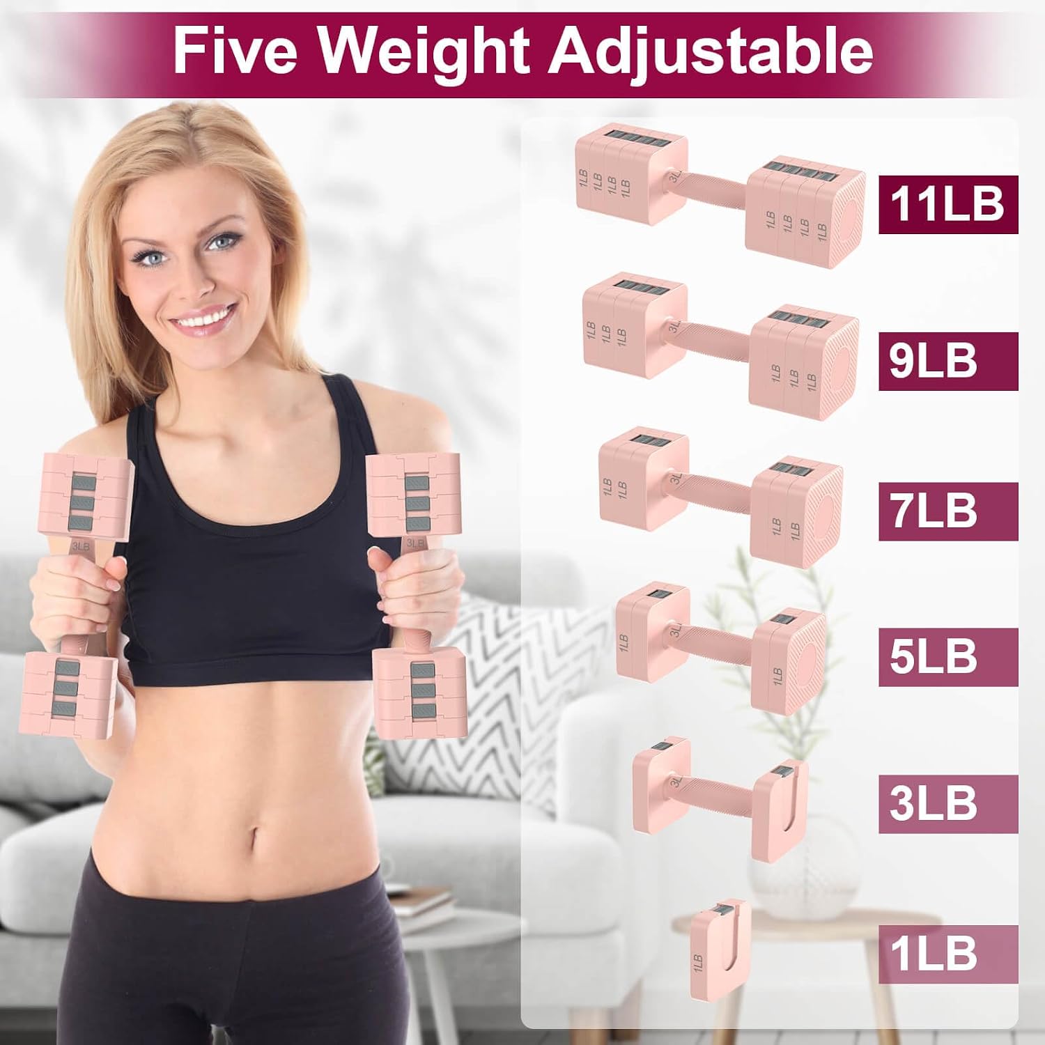 Hezeyferg Adjustable Dumbbells - đánh giá và giá Home Gym Dumbbell Workout