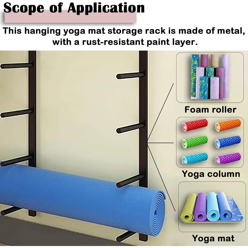 Wall-Mounted Metal Gym Rack fo - đánh giá và giá Home Gym Yoga Mat Storage