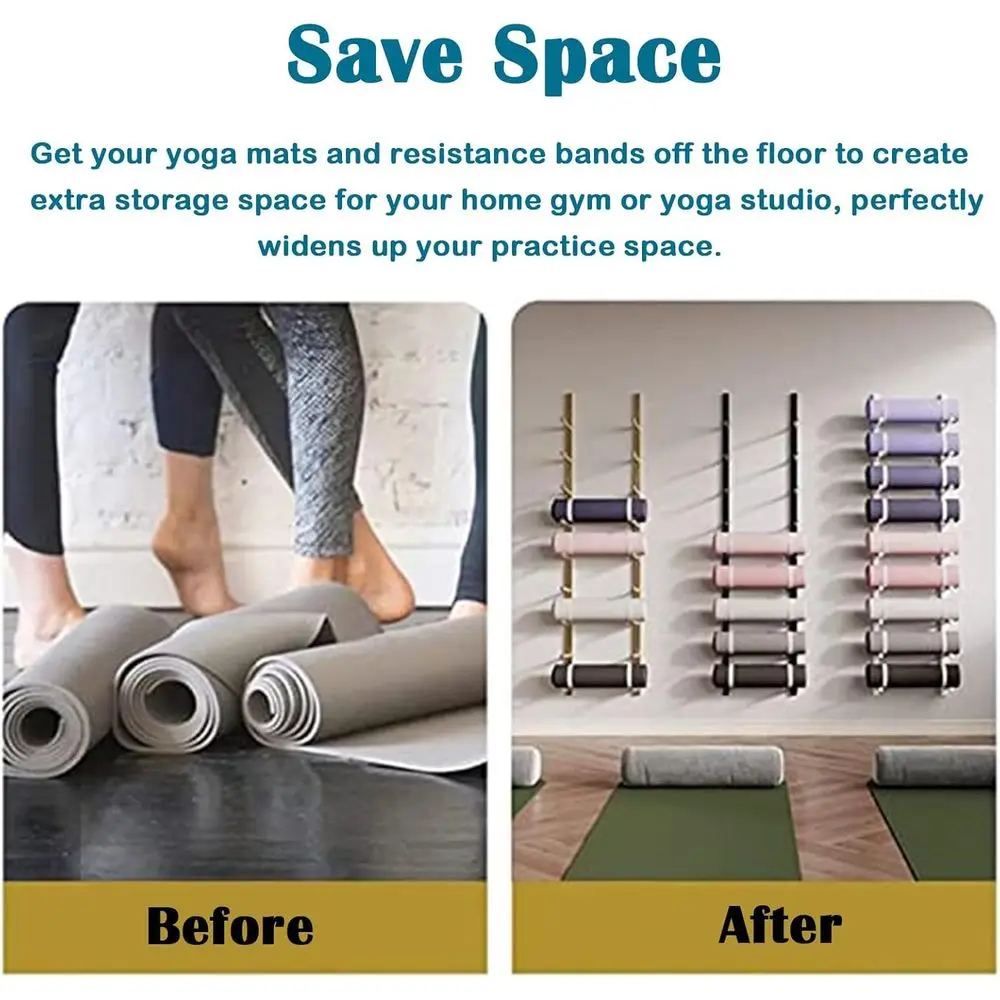 Wall-Mounted Metal Gym Rack fo - đánh giá và giá Home Gym Yoga Mat Storage
