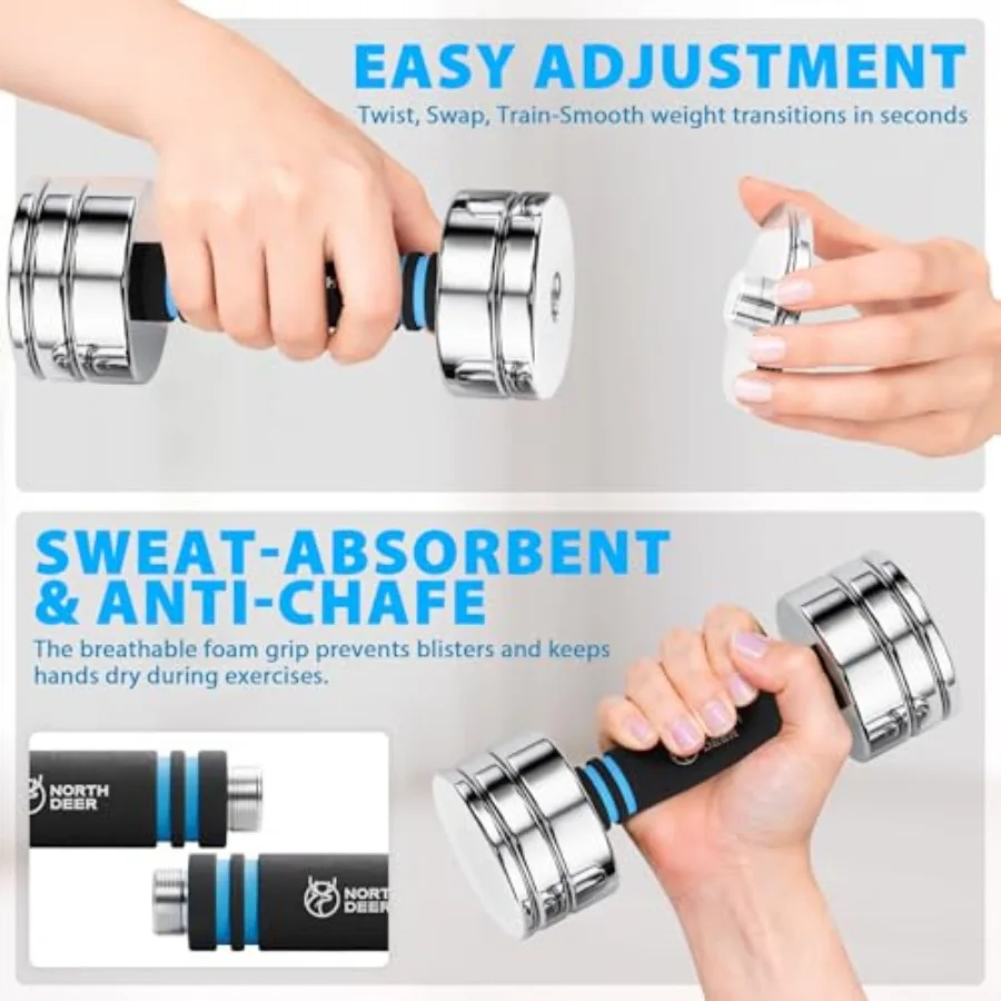Steel Dumbbells Ultracompact A - đánh giá và giá Home Gym Dumbbell Workout