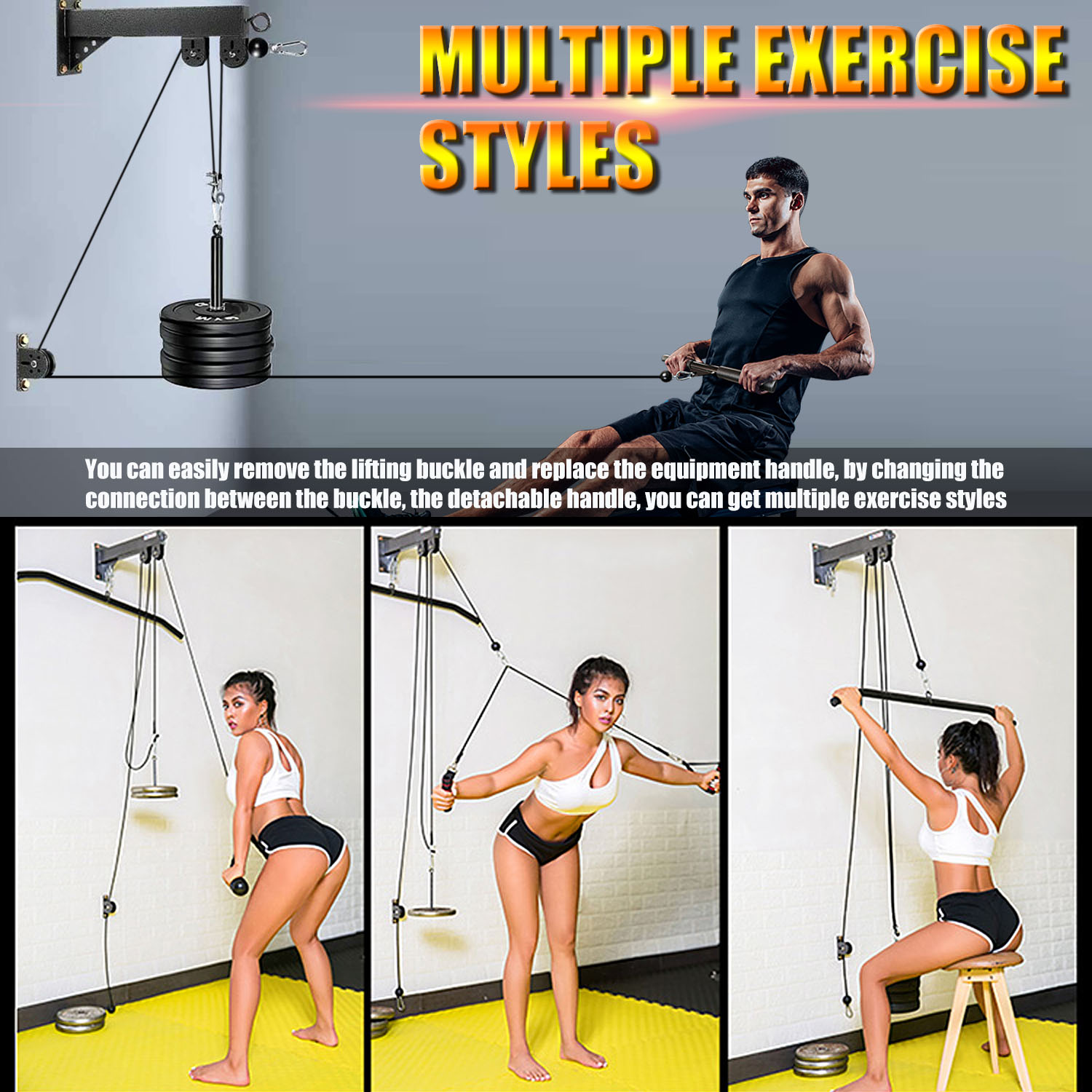 Fitness Wall Mounted Pulley Sy - đánh giá và giá Home Gym Pulley System