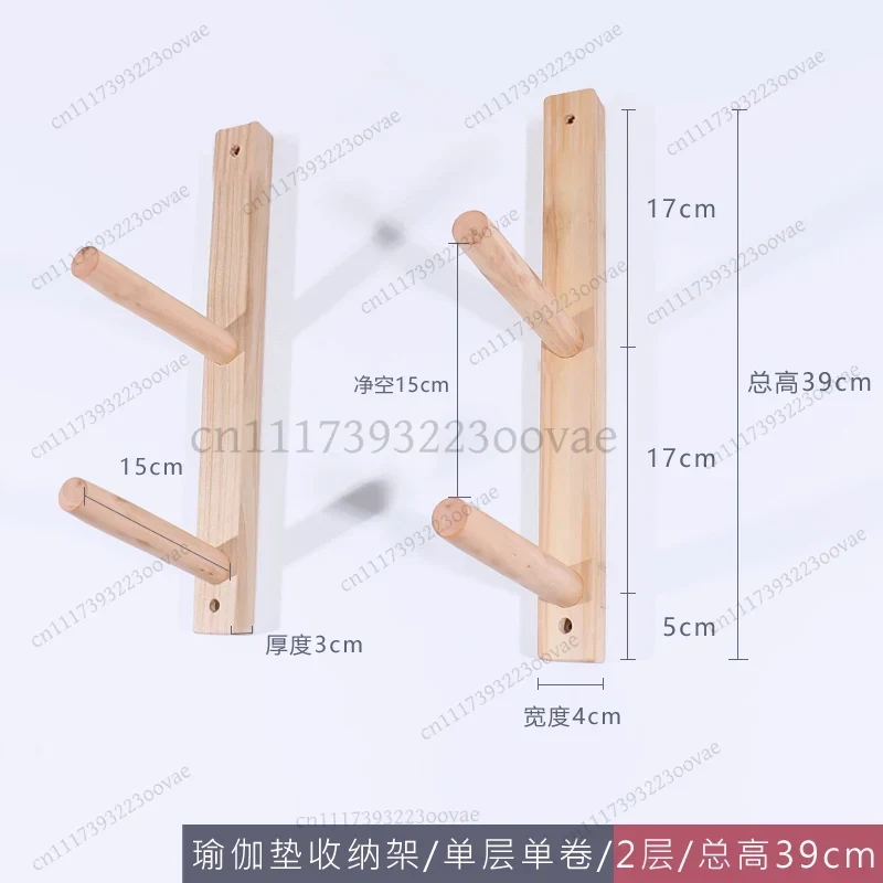 Wooden Wall Shelf for Yoga Mat - đánh giá và giá Home Gym Yoga Mat Storage
